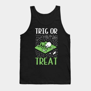 Halloween Math Teacher Shirt | Trig Or Treat Zombie Tank Top